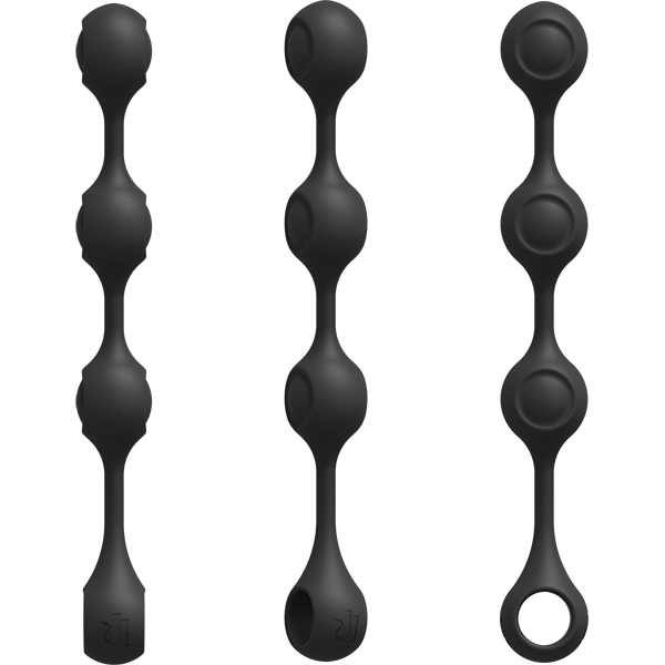Kink Weighted Silicone Anal Balls Black