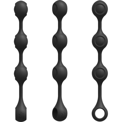 Kink Weighted Silicone Anal Balls Black