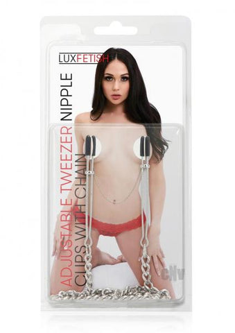 Lux F Adjust Tweezer Nipple Clip W/chain