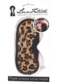 Lux Fetish Peek-A-Boo Love Mask Leopard O/S