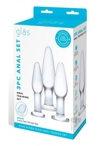 Glas 3 Piece Glass Anal Training Set Clear