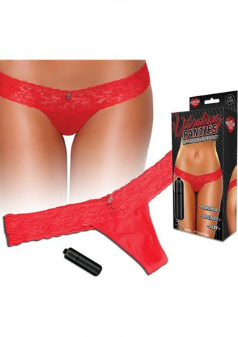 Vibrating Panties Vibe Pocket Red M/L