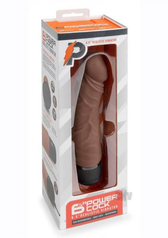 Pc Realistic Vibrator 6.5 Dk Brown