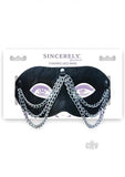 Sincerely Chained Lace Mask Black O/S