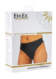 Em Ex Active Harness Wear Silhouette Crotchless Med