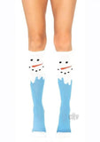 Snow Man Knee High Socks Os Multicolor