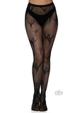 Spooky Ghost Fishnet Tights Os Black