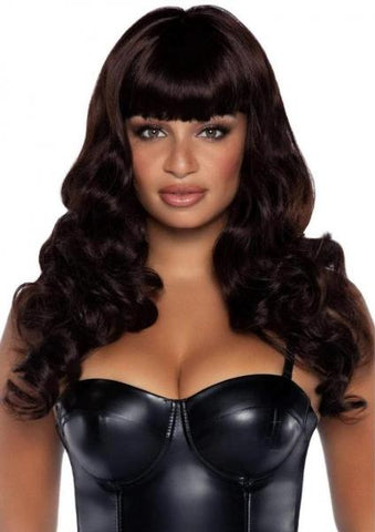 Misfit Long Wavy Bang Wig O/s Brown