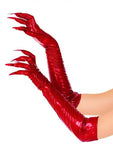 Vinyl Claw Gloves Sm Red