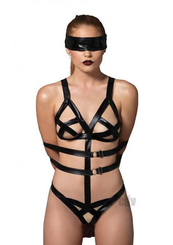 3 Piece Bondage Teddy Set