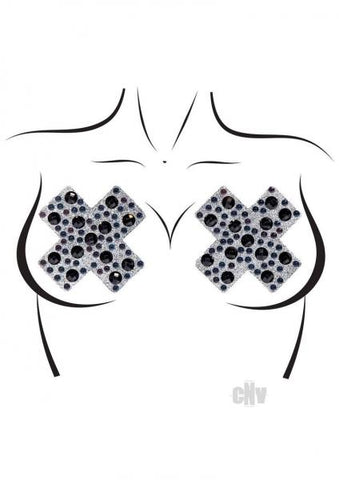 X Factor Nipple Jewel Stickers Os Blk