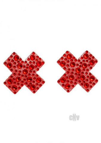 X Factor Nipple Jewel Stickers O/s Red