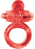 Clit Buddy 2 Rockin Rabbit Cock Ring Red