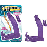 Double Penetrator Rabbit C Ring - Purple