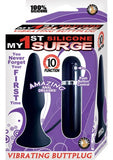 My First Silicone Surge Vibrating Butt Plug 5 Inch - Black