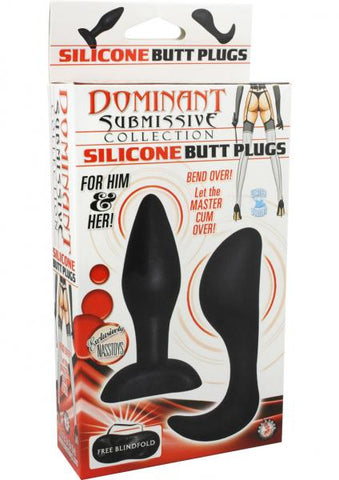 Dominant Submissive Butt Plugs Black