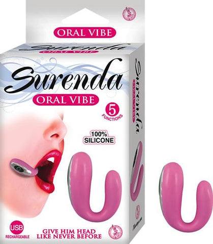 Surenda Silicone Oral Vibe 5 Function USB Rechargeable Waterproof - Pink