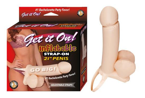 Get It On Inflatable Strap On 21 inches Penis
