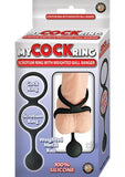 My Cockring Vibrating Scrotum Weighted Ball Banger Black