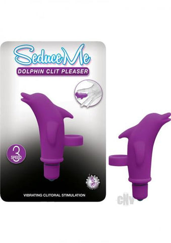 Seduce Me Dolphin Clitoral Pleaser Purple Finger Vibrator
