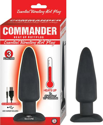 Commander Beginner Vibe Hot Butt Plug Black