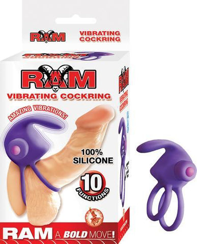 Ram Vibrating Cock Ring Purple