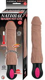 Natural Realskin Hot Cock -3 Brown Vibrating Dildo