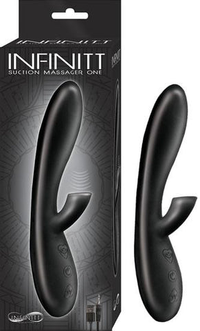 Infinitt Suction Massager One Black Rabbit Vibrator