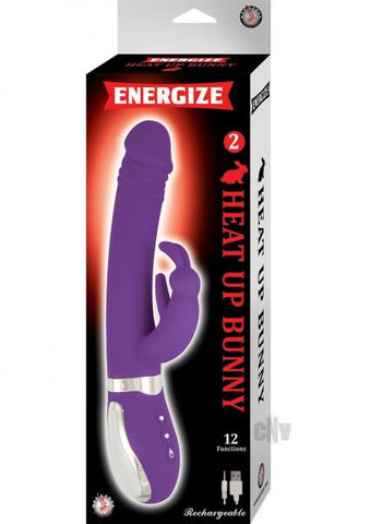 Energize Heat Up Bunny 2 Rabbit Vibrator Purple