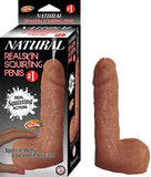 Natural Realskin Squirting Penis -1 Brown Dildo