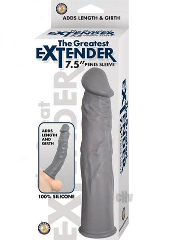 The Greatest Extender 7.5 inches Penis Sleeve Gray