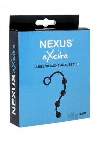 Excite Large Silicone Anal Beads Black