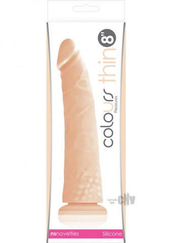 Colours Pleasures Thin 8 inches Dildo Beige