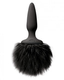 Bunny Tails Mini Black Black Fur