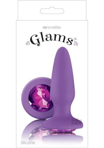 Glams Gem Purple Silicone Butt Plug