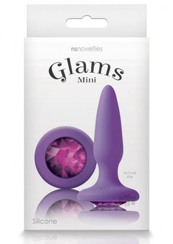 Glams Mini Butt Plug Purple Gem