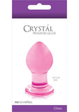 Crystal Premium Glass Small Pink Butt Plug