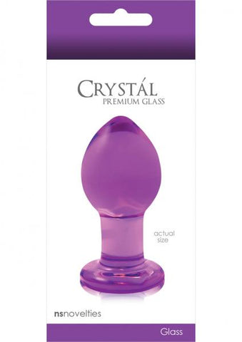 Crystal Premium Glass Plug Medium Purple