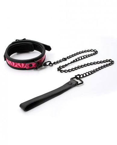 Sinful 1 inch Collar & Leash Pink