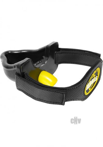 Urinal Gag With Straps Black And Yellow