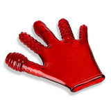 Finger Fuck Glove Clear Red (net)