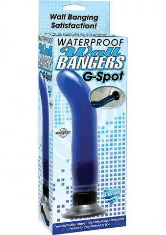 Waterproof G-Spot Wallbanger Blue Vibrator