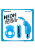 Neon Vibrating Couples Kit Blue