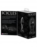 Icicles No 78 Black Glass Massager Gem End