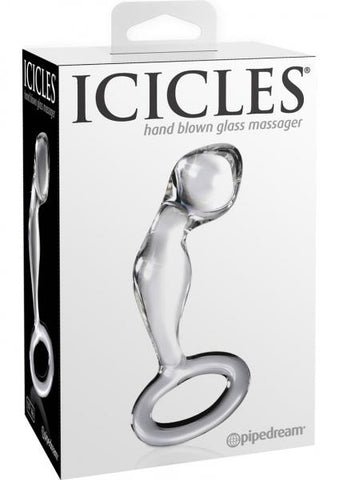 Icicles No. 46 Glass Butt Plug Clear