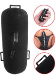 Inflatable Luv Log With Remote Control Vibrating Dildo - Black