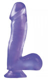 Basix Rubber Works 6.5 inches Purple Dong Suction Cup