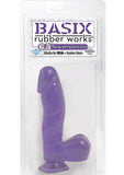 Basix Rubber Works 6.5 inches Purple Dong Suction Cup