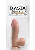 Basix Rubber Works 6.5 inches Beige Dong With Suction Cup