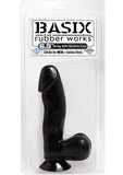 Basix Rubber Works 6.5 inches Dong with Suction Cup Black